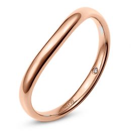 Fede Uomo - Oro rosa 2.50gr - Diamante 0.011ct