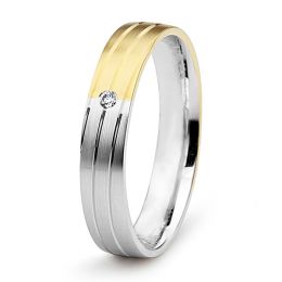 Fede Donna - 2 Ori 3.10gr - Diamanti 0.015ct