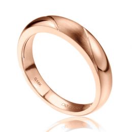 Fede Nuziale da Uomo Autour de moi - Fedina Oro Rosa, Diaman