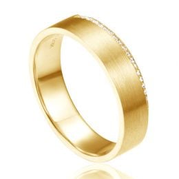 Fede Nuziale Prielle - Oro Giallo Spazzolato