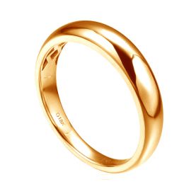 Fede Nuziale Bombata Carter - Anello Uomo Oro Giallo 18kt & Diamante
