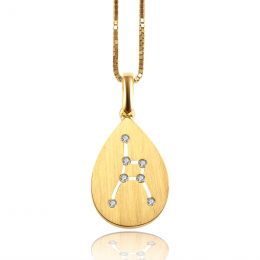Ciondolo astrologico - Costellazione del cancro - Oro giallo