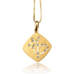 Ciondolo astrologico - Costellazione del sagittario - Oro gi