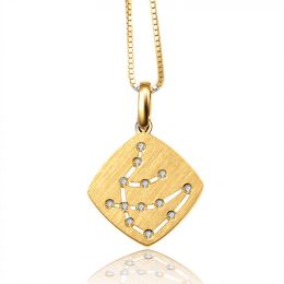 Ciondolo astrologico - Costellazione dell'acquario - Oro gia