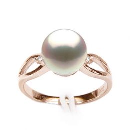Anello Hanaé - Oro Rosa, Diamanti e Perla Akoya