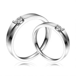 Fedi nuziali Clair de Lune & Barbey Platino