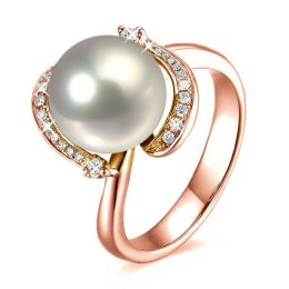Anello Voluptueuse - Oro Rosa, Perla d'Acqua Dolce