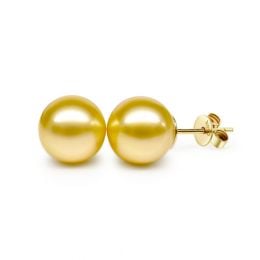 Orecchini A Lobo Edward - Perni in Oro Giallo e Perle Gold