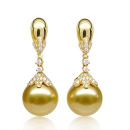 Orecchini Classici - Oro Giallo e Perle dei Mari del Sud