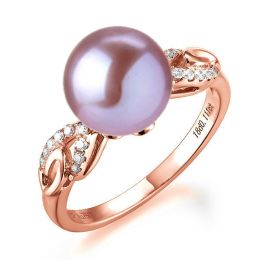 Anello Couple Danseur - Oro Rosa 18kt, Diamanti e Perla d'Ac