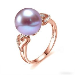 Anello Coeur de Perle - Oro Rosa, Perla d'Acqua Dolce Lavand