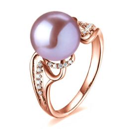 Anello Corinthe - Oro Rosa, Perla d'Acqua Dolce