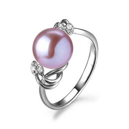 Anello Calisto - Oro Bianco 18kt e Perla d'Acqua Dolce