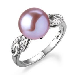 Anello Couple Danseur - Oro Bianco 18kt, Diamanti e Perla d'