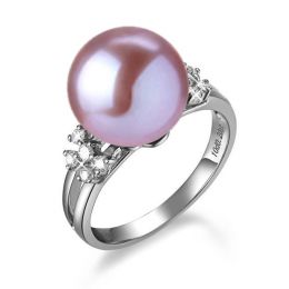 Anello Alexandrie - Oro Bianco, Perla d'Acqua Dolce