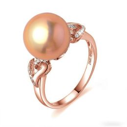 Anello Coeur de Perle - Oro Rosa, Perla d'Acqua Dolce Rosa