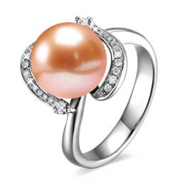 Anello Voluptueuse - Oro Bianco, Perla d'Acqua Dolce