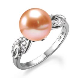 Anello Couple Danseur - Oro Bianco 18kt, Diamanti e Perla d'