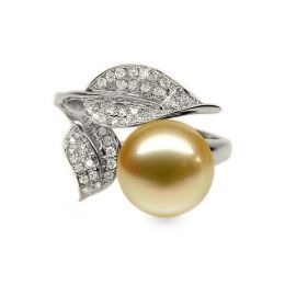 Anello Jasmin - Perla dei Mari del Sud Gold e Oro Bianco