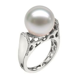 Anello Signature - Perla dei Mari del Sud Bianca e Oro Bianc