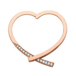 Anello tipo ciondolo - Oro rosa 18cts - Diamanti