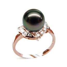 Anello Great Abaco - Oro Rosa, Diamanti e Perla di Tahiti