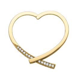 Anello tipo ciondolo - Oro giallo 18cts - Diamanti