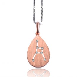 Ciondolo astrologico - Costellazione del cancro - Oro rosa, 
