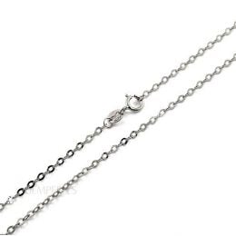 Catenina Maglia forzatina in oro bianco 18kt, 45cm