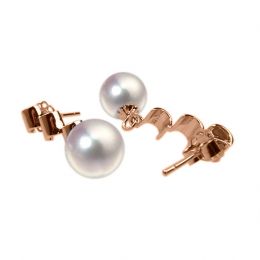 Orecchini Pendenti Alisa - Perle Akoya Bianche 7/7.5mm AAA -
