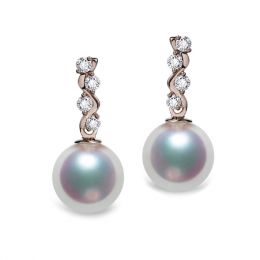 Orecchini Pendenti Miya - Perle Akoya Bianche 7.5/8mm AAA -