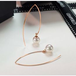 Orecchini Pendenti Less Is More - Perle Akoya Bianche 8/8.5m