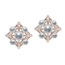 Orecchini Pendenti Voyage Stellaire - Oro Rosa, Diamanti & P