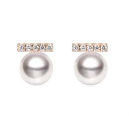 Orecchini A Lobo Rêverie - Oro Rosa, Diamanti & Perle Akoya