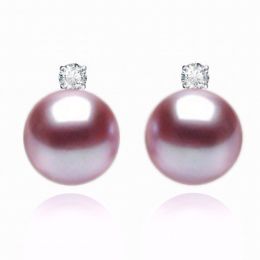 Orecchini Castelli Oro Bianco 18kt, Perla di Acqua Dolce Lav