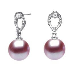 Orecchini Otatea Oro Bianco 18kt, Perla di Acqua Dolce Lavan