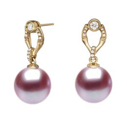 Orecchini Otatea Oro Giallo 18kt, Perla di Acqua Dolce Lavan