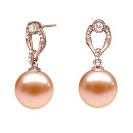 Orecchini Otatea Oro Rosa 18kt, Perla di Acqua Dolce Rosa 9/