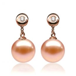 Orecchini Albrizzi Oro Rosa 18kt, Perla di Acqua Dolce Rosa 