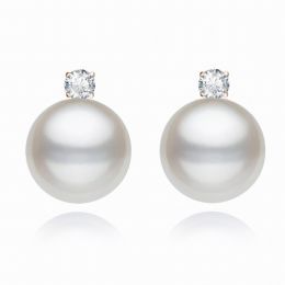 Orecchini Castelli Oro Rosa 18kt, Perla di Acqua Dolce Bianc