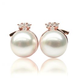 Orecchini Chapeau Demoiselle Oro Rosa 18kt, Perla di Acqua D