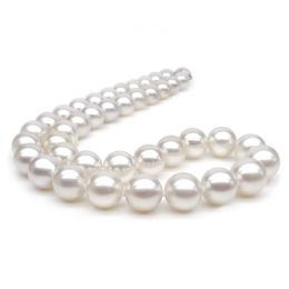 Collana Nautile  - Grosse Perle d'Acqua Dolce Bianche - 9.5/
