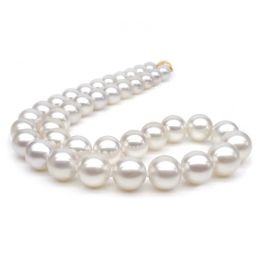 Collana Nautile  - Grosse Perle d'Acqua Dolce Bianche - 9.5/