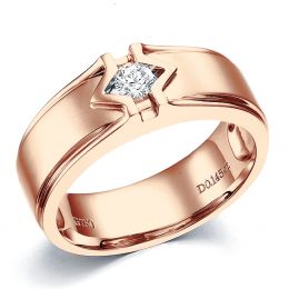 Anello Uomo in Oro rosa lucido/satinato & Diamante | Louis