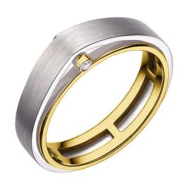 Anello da Uomo Montserrat - Oro bianco e giallo e Diamante