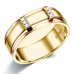 Anello da Uomo Macbeth - Oro Giallo/Rosa e Diamanti