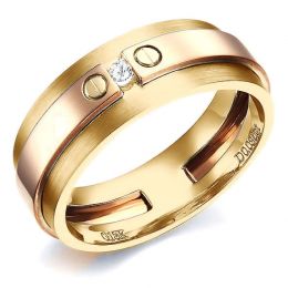 Anello Uomo in Oro giallo e rosa con diamanti | Britannicus