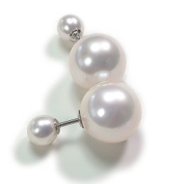 Orecchini A Lobo Pénélope - Perle Acqua Dolce Bianche, Oro B