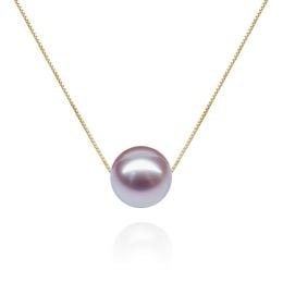 Girocollo Otello Oro Giallo 18kt, Perla di Acqua Dolce Lavanda 10/11mm