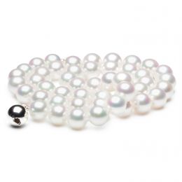 Collana Aguri - Grosse Perle Bianche Akoya - 8/8.5mm, AAA / 